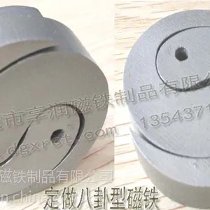 享润钕铁錋八卦型不规则磁铁非标苹果会被做N35配套大小头磁铁