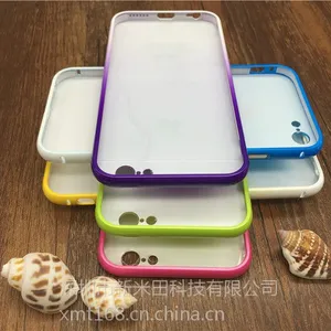 批发苹果5/5s/6/6plus渐变色金属边框加背板 iPhone手机套潮男女