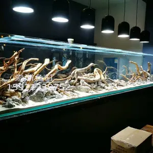 南通索浦鱼缸工厂承接会所公司餐厅鱼缸定制 水族箱布景
