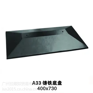 LSN 双柱长方形黑铸铁桌子底座,户外家具底盘,快餐桌底座厂家