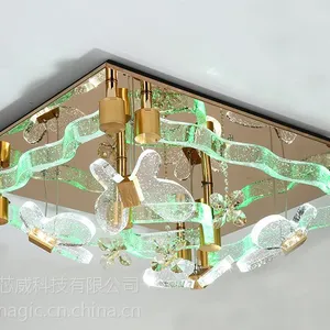 麦极客智能吸顶灯 气泡水晶灯 蓝牙灯 可调光调色灯