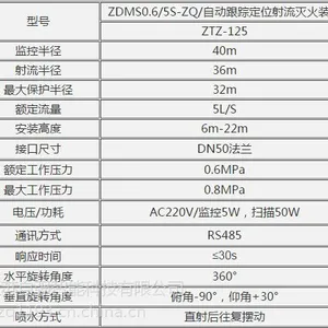 ZDMS0.6/5S江苏自强智能消防水炮