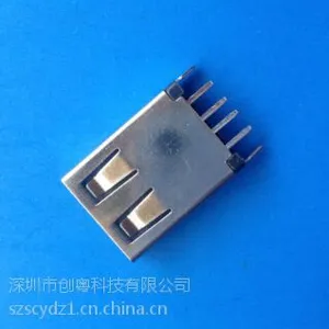 17.5母座USB A母180度插板/直插(鱼叉脚)排充USB接口直边,平边