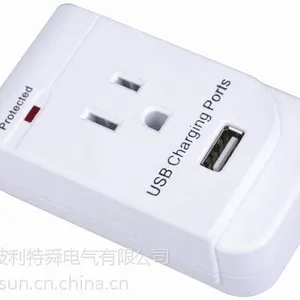 LA-1S 一孔插座 带灯 带USB 防雷保护