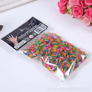 五星彩虹绳/彩色橡皮筋/编织果冻色皮筋手链/儿童DIY手工OPP袋装