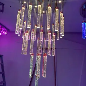 气泡水晶灯 酒店大堂灯 别墅灯 智能灯 遥控灯 wifi灯