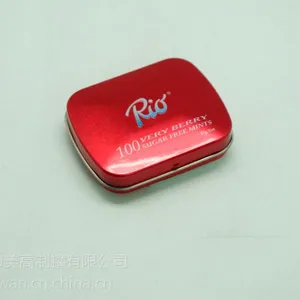 薄荷糖盒 润喉糖翻盖盒 清凉糖马口铁盒口香糖铁盒 可定制 厂家直销 小量批发