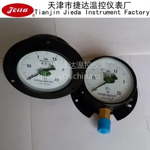 供应天津厂家生产径向带边/轴向带边碳钢压力表Y-100ZT*2.5Mpa
