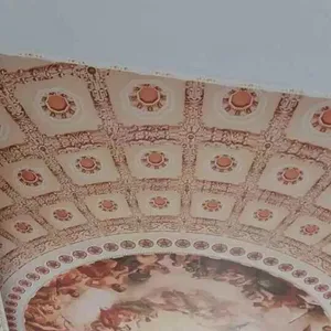 法国吊顶壁纸壁画卢浮宫欧式教堂神话天花板欧式墙纸 大型壁画定制 厂家直销