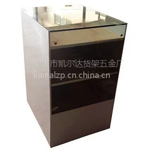 供应化妆品专柜展示架 高端定制木质带灯化妆品展柜