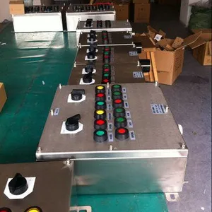 防爆操作柱LBZ58-A2D2G铝合金材质防爆控制按钮箱