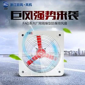 浙江巨风BFAG-600厂用管道式排风扇 工业方形轴流排气扇