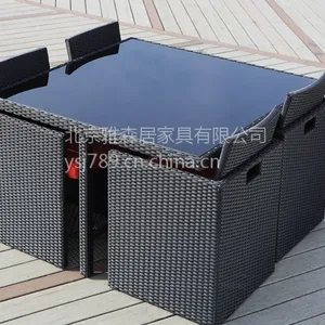 供应 精致酒店庭院户外藤编桌椅组合