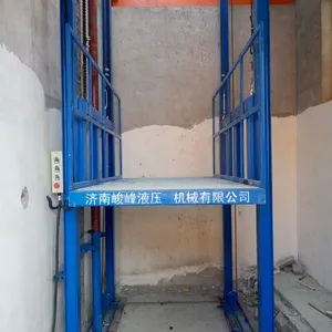供应 导轨式升降货梯 液压升降货梯 台面承载量大 升降平稳 操作维护简单 峻峰机械 质保一年