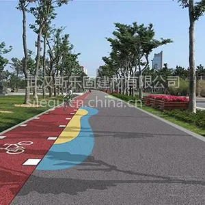 透水胶粘石路面