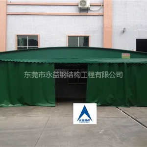 工厂仓库棚|货物篷厂家直销采用加厚钢管帆布防水防晒防风四周可全部封闭