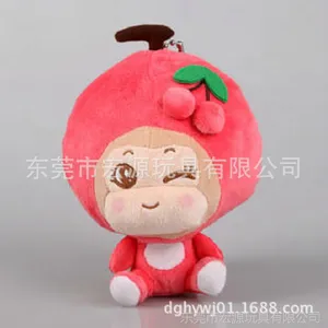 定制(猴子)公仔可来图来样 水果身体猴子脸水果造型樱桃猴定做