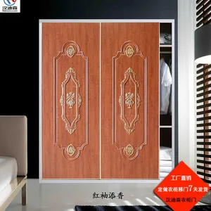 广东梅州复古浮雕衣柜移门定制欧式衣柜推拉门厂家批发