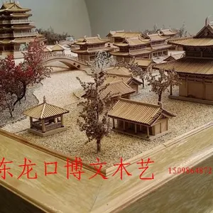 博物馆场景古建筑沙盘定做,古园林艮岳模型