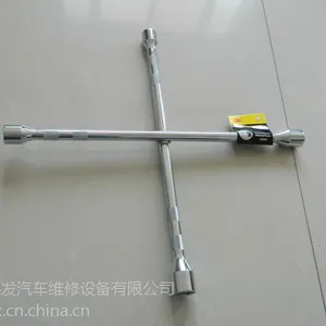 专业滚花十字轮胎扳手 科发汽车维修工具