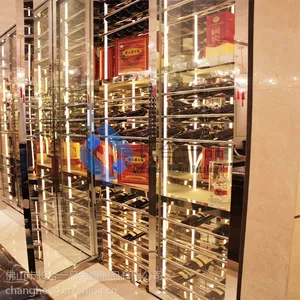 长合一品***镜面玫瑰金不锈钢酒柜***格 厂家直销