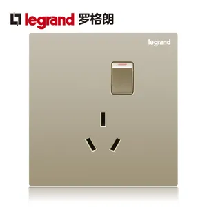 罗格朗逸景 16A带开关三插/三孔插座 米兰金色 代理经销批发