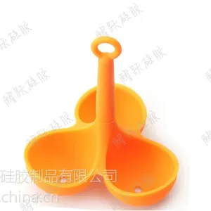 三格硅胶煮蛋器 蛋托 硅胶蒸蛋器 鸡蛋置放架 创意硅胶工具