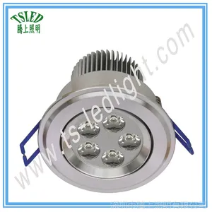 厂家批发5W led天花射灯 嵌入式高亮一体化天花灯 面板拉丝银筒灯
