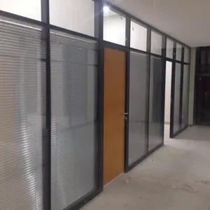 上海敏诺办公高隔断隔墙铝型材隔间钢化玻璃隔墙
