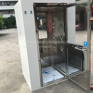 智能语音 外钢板内不锈钢 单人双吹风淋室 禄米