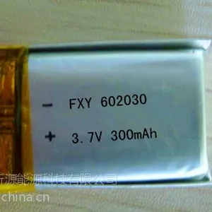 供应聚合物锂电池602030 062030 数码产品 LED照明用 300MAH