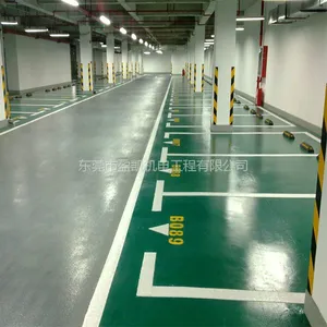 沧州停车场坡道地坪_各种车库地坪漆施工_西安盈凯环氧地坪漆厂家