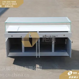 全方位玻璃苹果柜台批发_苹果创意透光手机柜台订做