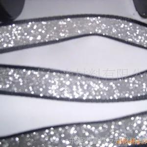 长期生产 仙度瑞拉电镀银膜织带 夜光织带加工