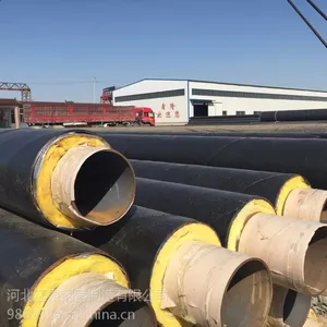 供热水用保温螺旋钢管/小区采暖用供水聚氨酯保温螺旋钢管