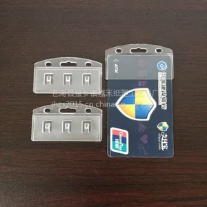 厂家供应硬质ID卡套 PC卡套 半载卡套 大卡夹 银行卡套 工作牌夹