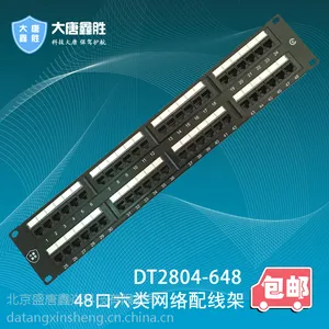 供应大唐 工程级网络配线架大唐鑫胜DT2804-648 磷青铜福禄克保测 48口六类配线架 工程级
