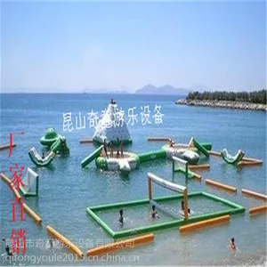 昆山奇童儿童游乐设备厂家直销水上乐园组合,水上闯关充气乐园