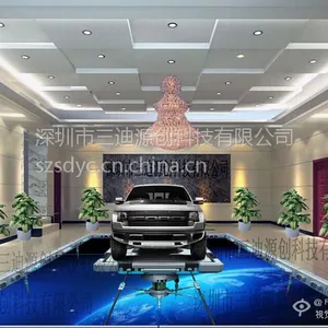 创意4S店3D地贴立体画 车展3D地贴