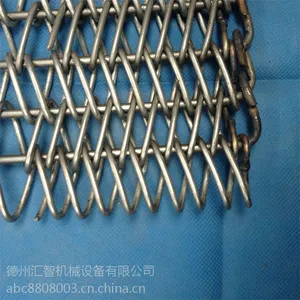 德州汇智机械专业供应节距152.4不锈钢食品输送网带运行平稳