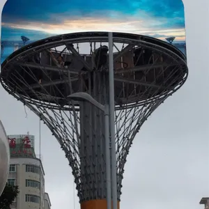户外圆柱形led显示屏 弧形led显示屏 转角led显示屏