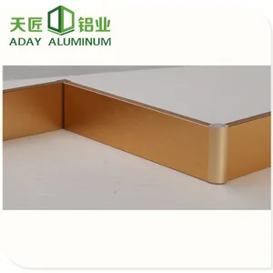 6cm香槟拉丝金属踢脚线 防水防腐***更环保