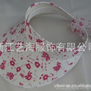 供应花纹空顶帽/夏日遮阳帽/防紫外线沙滩帽/防晒防uv帽子定做/帽子加工