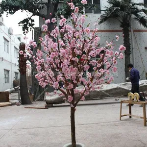 供应江南园艺仿真桃花树 粉红桃花 假花果树