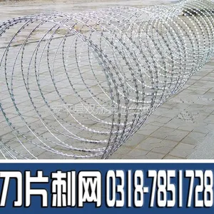 不锈钢刀片刺绳 螺旋式刀片刺网 刀片刺绳规格