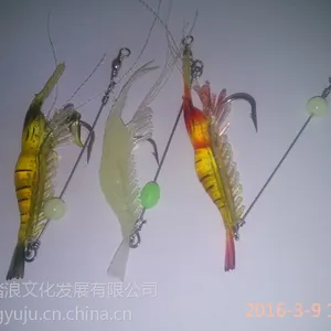 厂家供应路亚用小兵路亚带钩夜光仕挂虾假饵