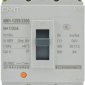 正泰 塑壳断路器 空开 NM1-125S/3300 1P C100A三极正品***