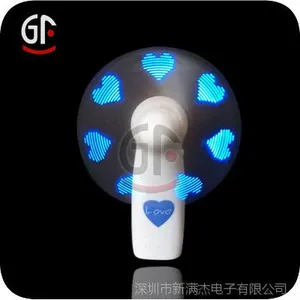 LED烧录风扇 可自己编辑显示文字 夏季特卖产品 手持七彩闪字风扇