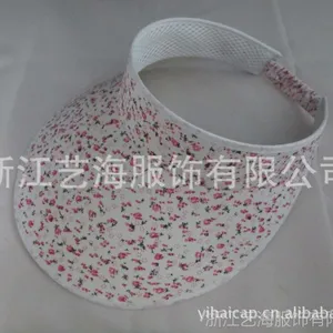 供应新款女式小碎花空顶帽/遮阳发夹帽/防晒太阳帽/厂家批量加工订做