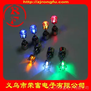 LED耳钉 发光耳钉直销 韩国***闪光耳环 淘宝热卖 小玩意